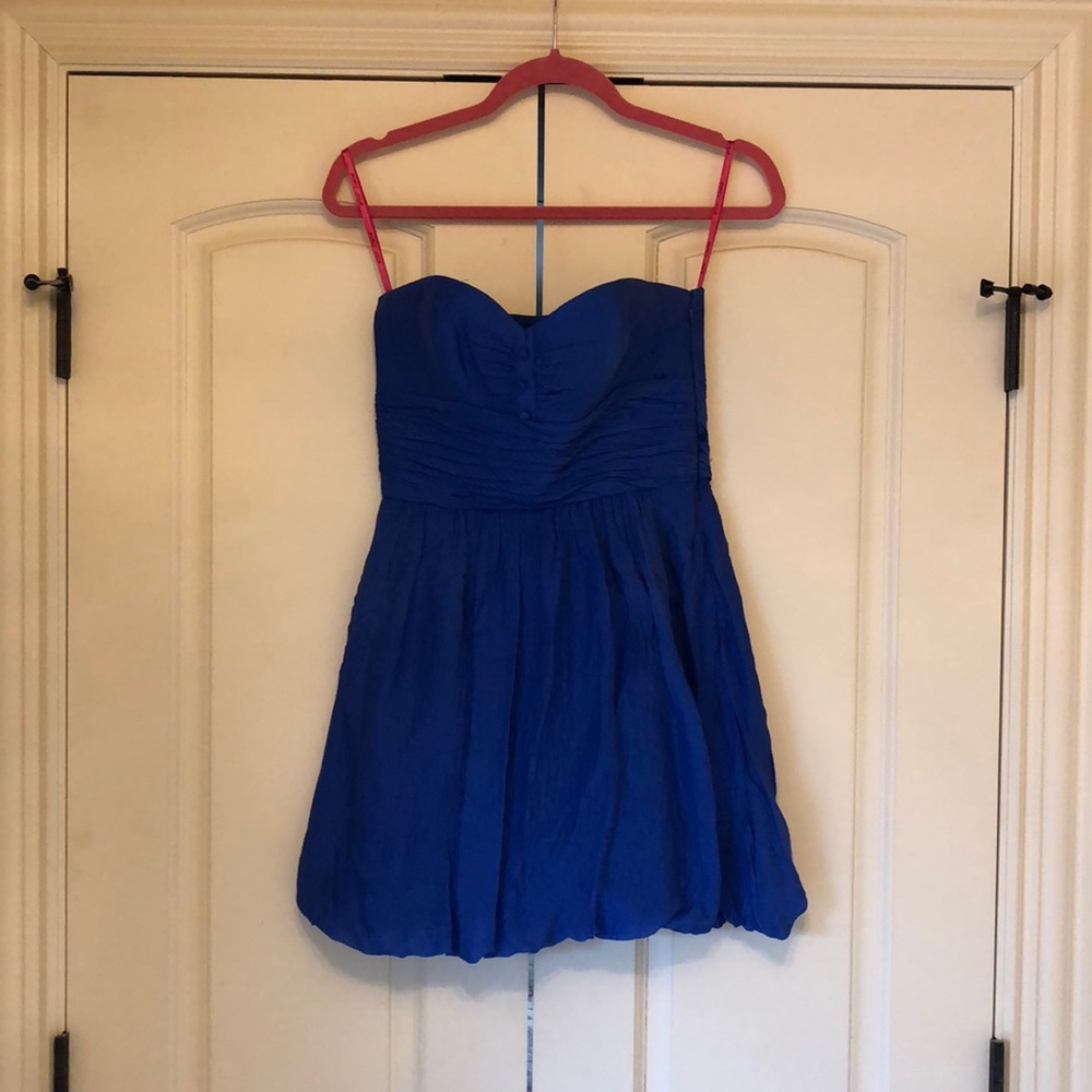 Strapless electric blue Betsy Johnson formal dress